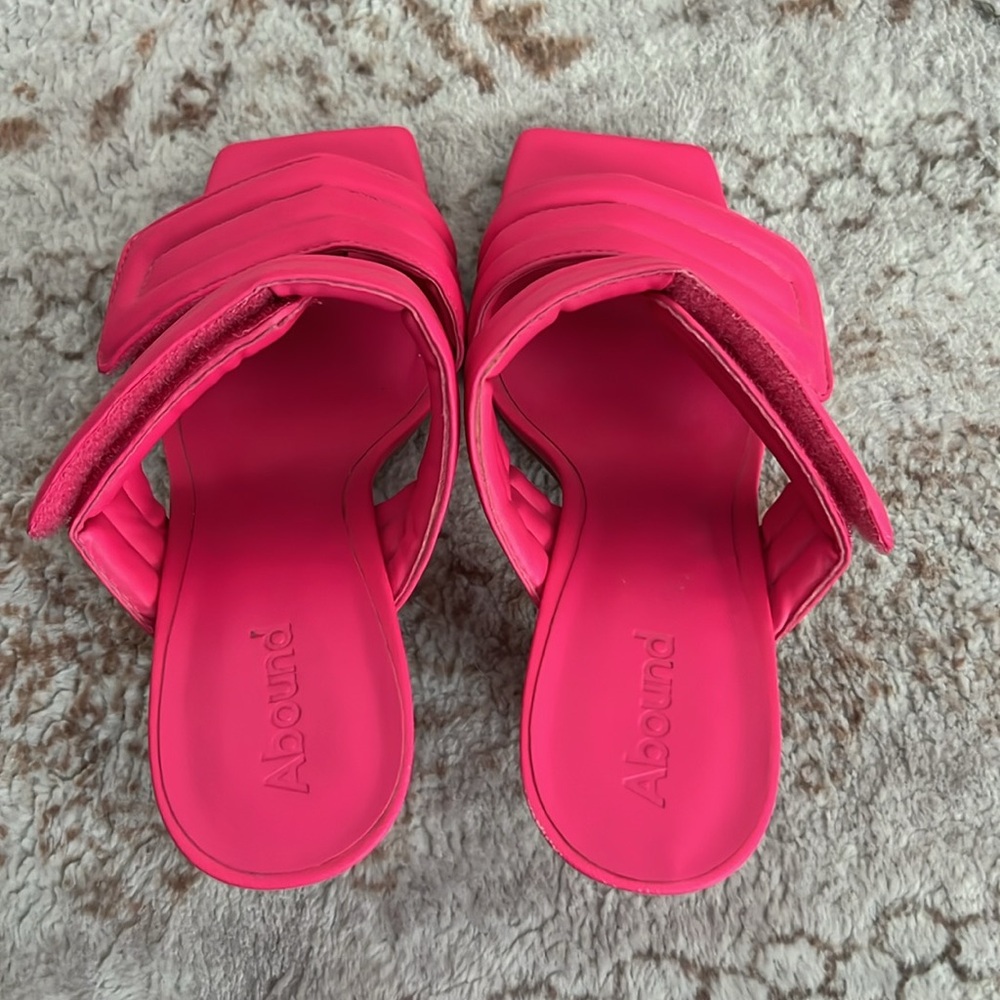 Women's Pink Slide Sandals - Picture 2 of 8